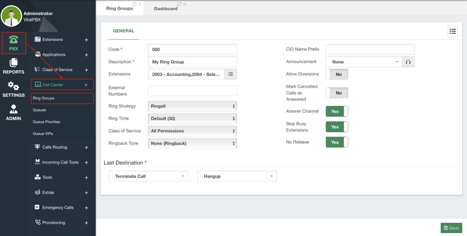 Ring Groups | VitalPBX Wiki