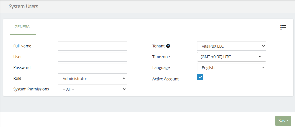 System Users | VitalPBX Wiki